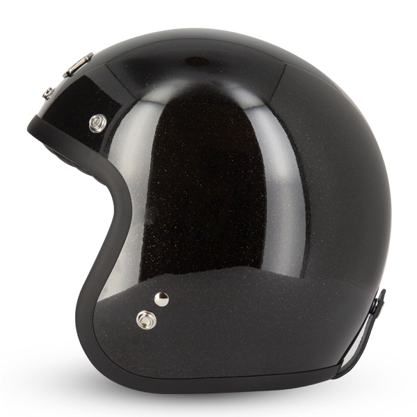 Jet-Helm Cafe Racer S250 Glitzerndes Schwarz - Größe XXL - Bild 3 von 3