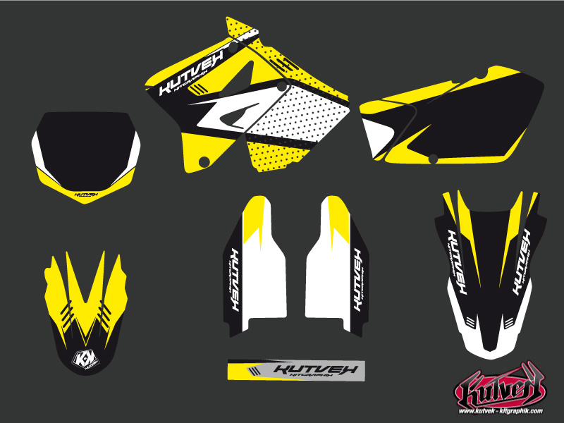 Kit adesivi per moto cross Chrono Suzuki 125 RM nero - Foto 2 di 2