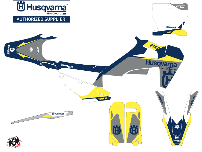 Kit Deco Moto Cross Orbit Husqvarna FC 350 Gris - Picture 2 of 2