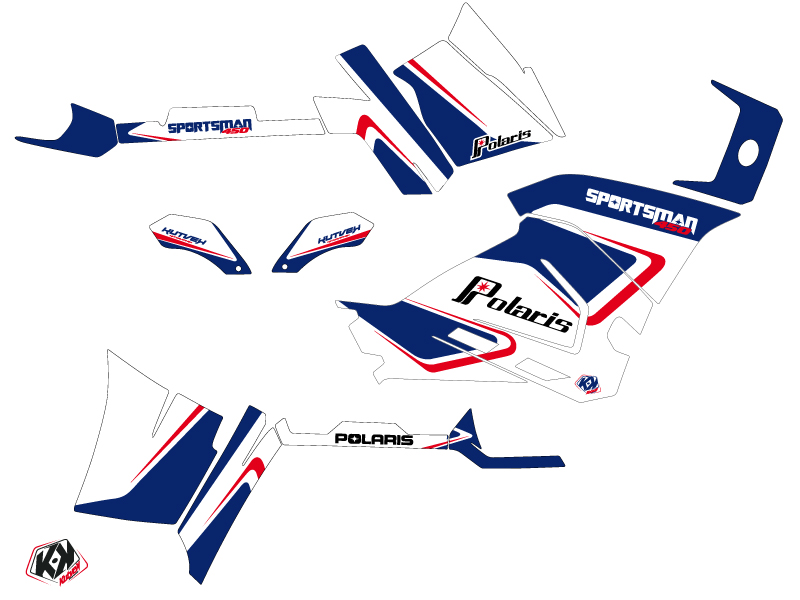 Kit decorativo Quad Vintage Polaris 450 Sportsman Blu (2021-2023) - Foto 2 di 2